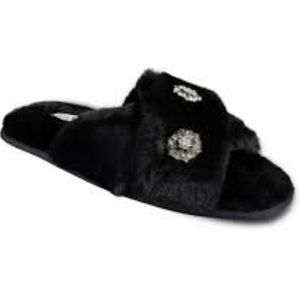 💕NEW Jessica Simpson Embellished Cross Band Slide Slippers💕Size XL (9-10)